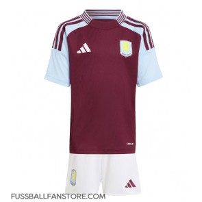 Aston Villa Replik Heimtrikot Kinder 2024-25 Kurzarm (+ Kurze Hosen)